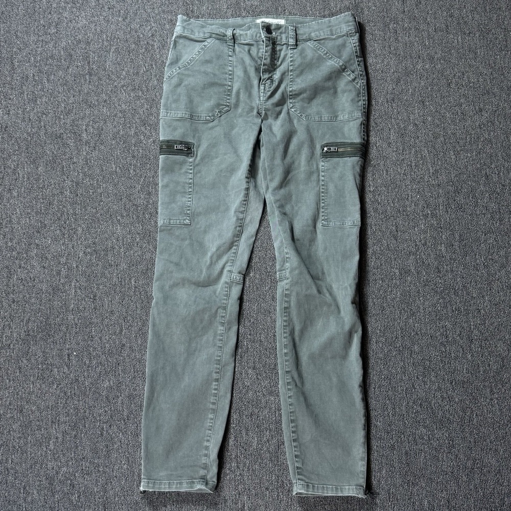 Madewell‎ Green Utility Zipper Ankle Slim Cargo Pants Women's Size 27 Casual